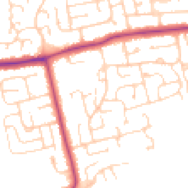 Daytime road noise heatmap for DN36 4UP