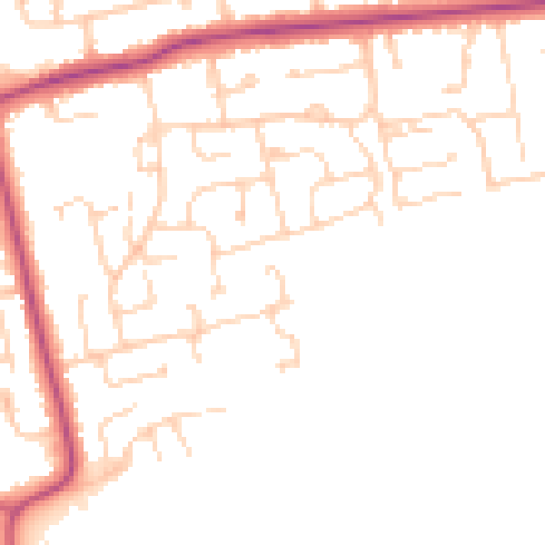 Daytime road noise heatmap for DN36 4UR
