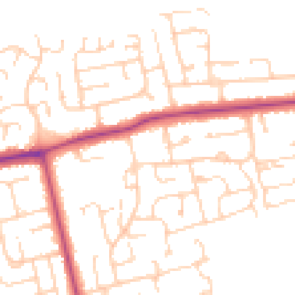 Daytime road noise heatmap for DN36 4UX