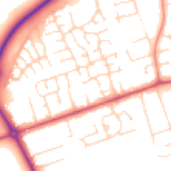 Daytime road noise heatmap for DN36 4WB