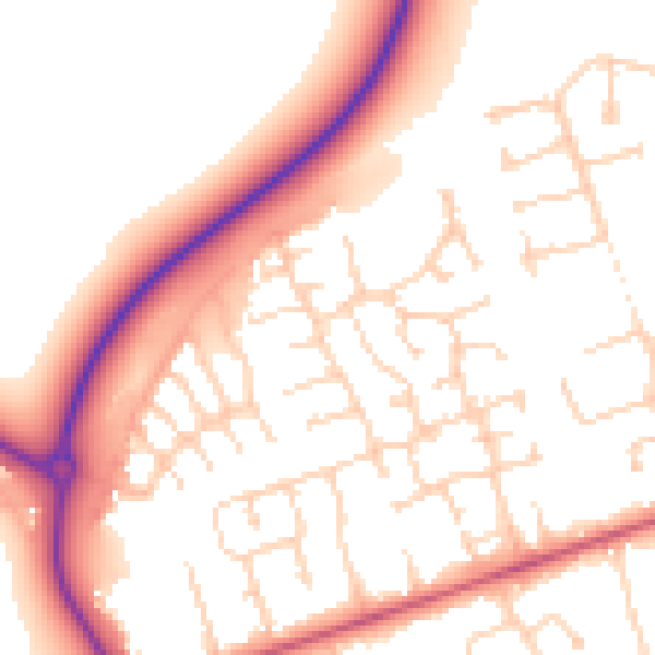 Daytime road noise heatmap for DN36 4WF