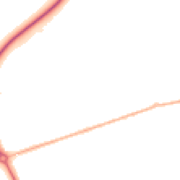 Night-time road noise heatmap for DN36 4WG