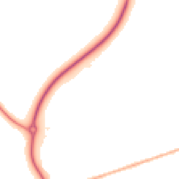 Night-time road noise heatmap for DN36 4WQ