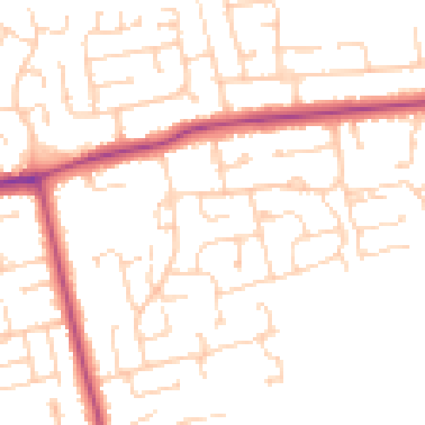 Daytime road noise heatmap for DN36 4XP