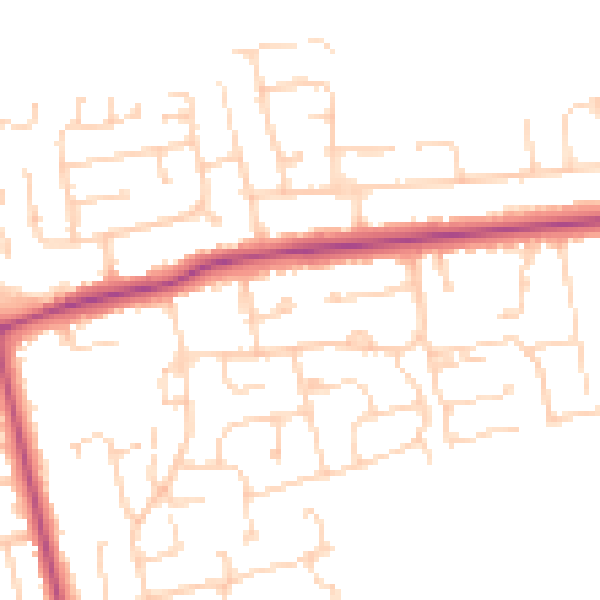Daytime road noise heatmap for DN36 4XS