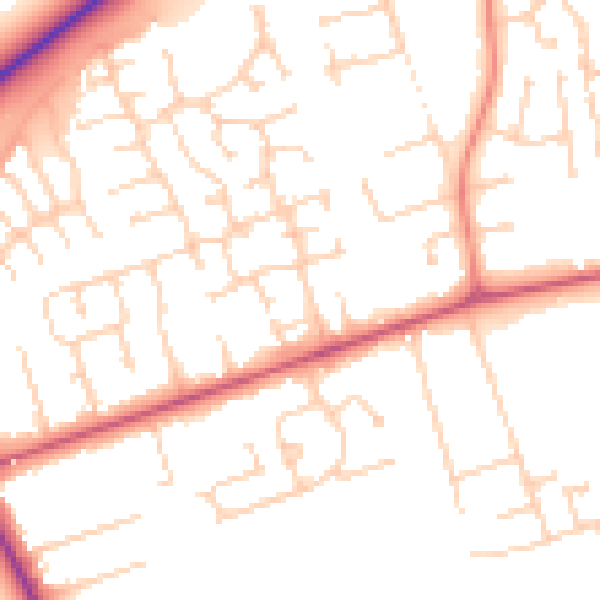 Daytime road noise heatmap for DN36 4YE