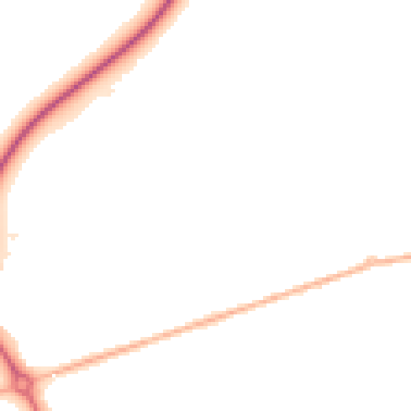 Night-time road noise heatmap for DN36 4YL