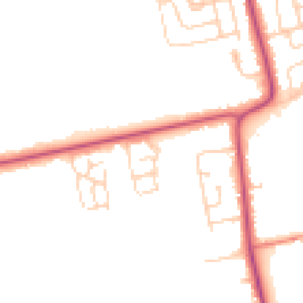 Daytime road noise heatmap for DN36 4ZB