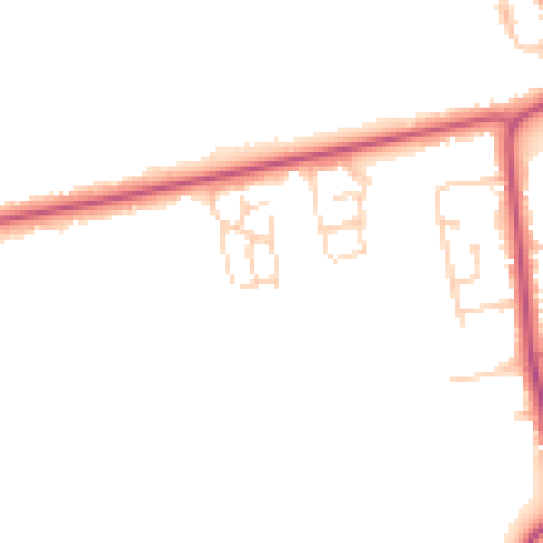 Daytime road noise heatmap for DN36 4ZE