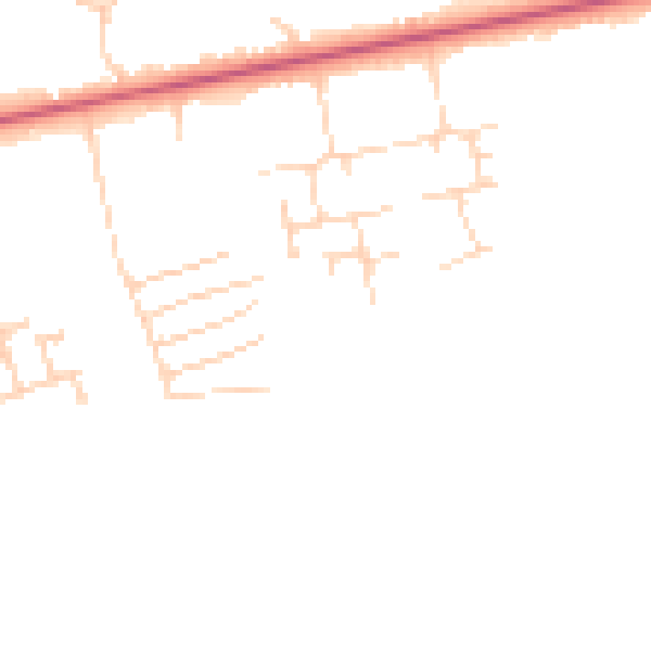 Daytime road noise heatmap for DN36 4ZL