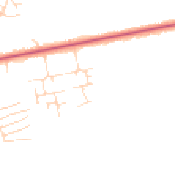 Daytime road noise heatmap for DN36 4ZP