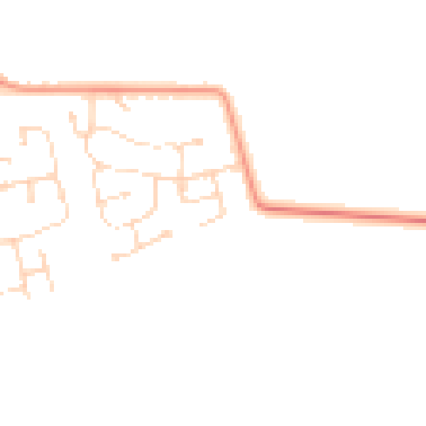 Daytime road noise heatmap for DN36 5BB