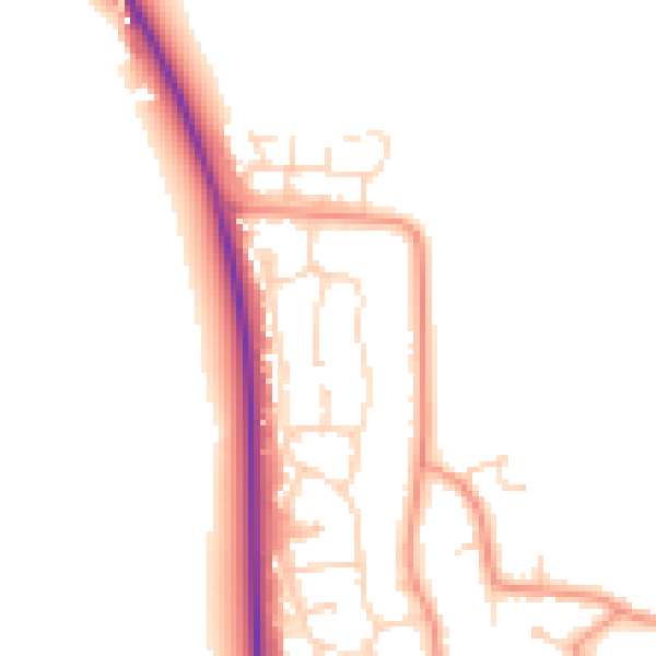 Daytime road noise heatmap for DN36 5DE