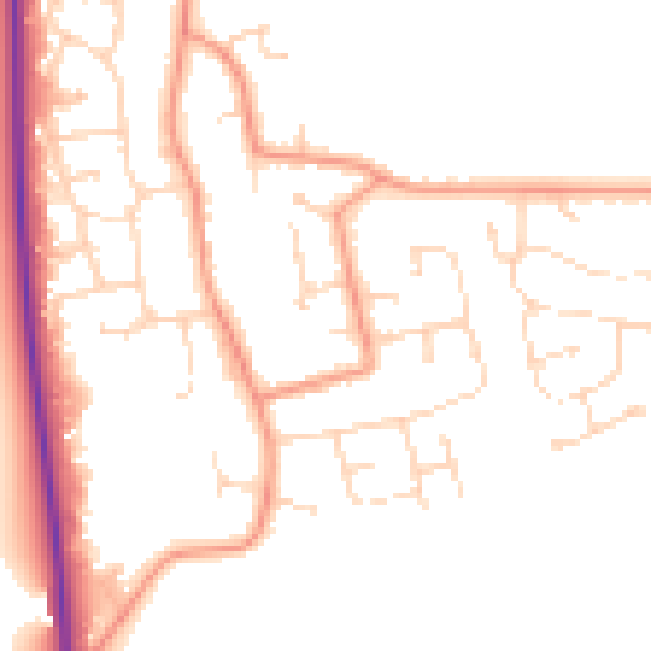 Daytime road noise heatmap for DN36 5DW