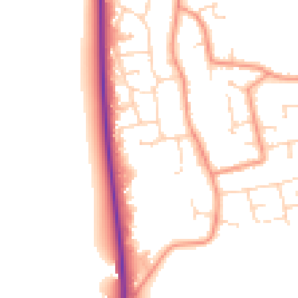 Daytime road noise heatmap for DN36 5EE