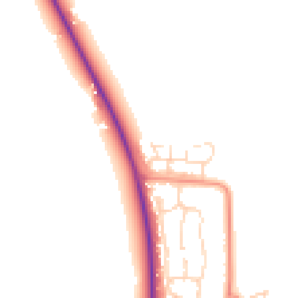 Daytime road noise heatmap for DN36 5FQ