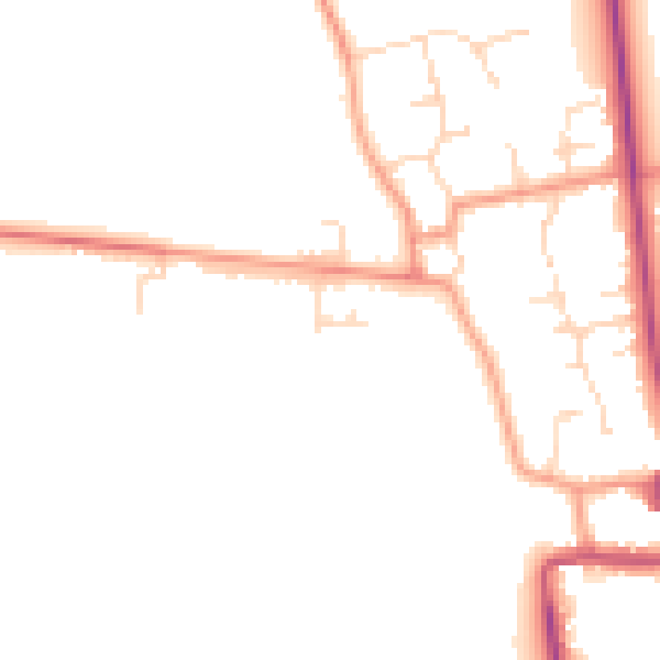 Daytime road noise heatmap for DN36 5FW