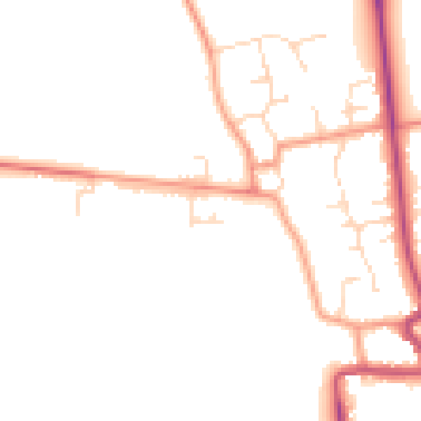 Daytime road noise heatmap for DN36 5FX