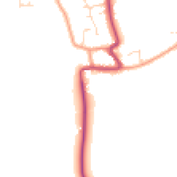 Daytime road noise heatmap for DN36 5FZ