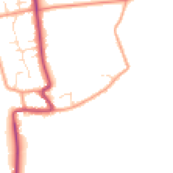 Daytime road noise heatmap for DN36 5GA
