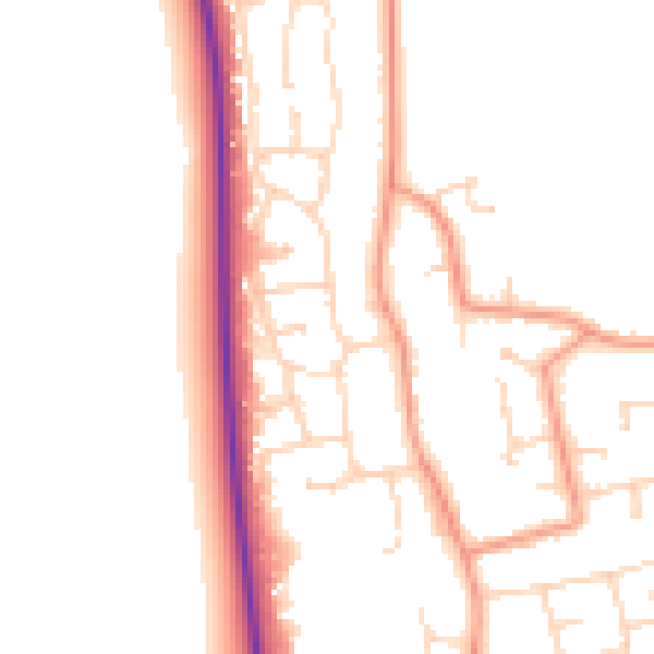 Daytime road noise heatmap for DN36 5HB