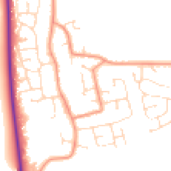 Daytime road noise heatmap for DN36 5HF