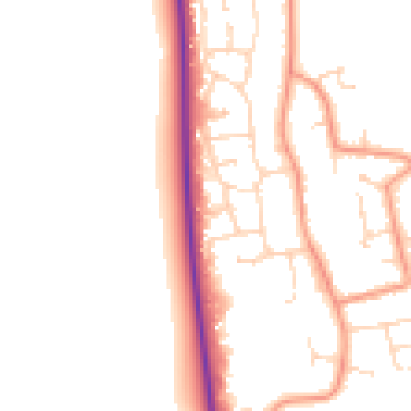Daytime road noise heatmap for DN36 5HH
