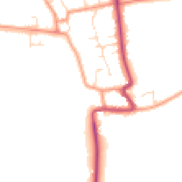 Daytime road noise heatmap for DN36 5JF