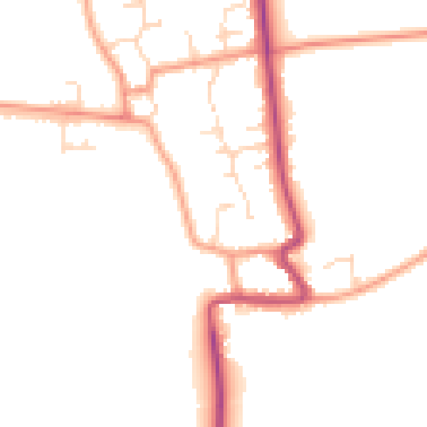 Daytime road noise heatmap for DN36 5JG