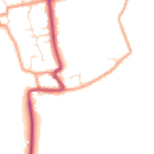 Daytime road noise heatmap for DN36 5JS