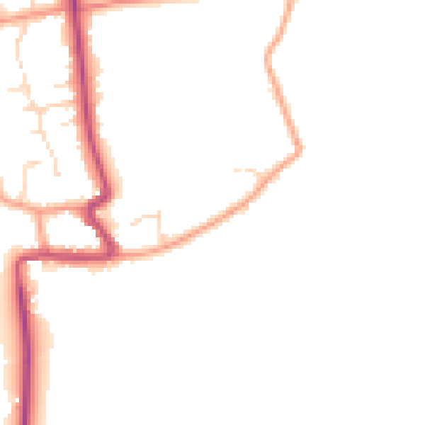Daytime road noise heatmap for DN36 5JX