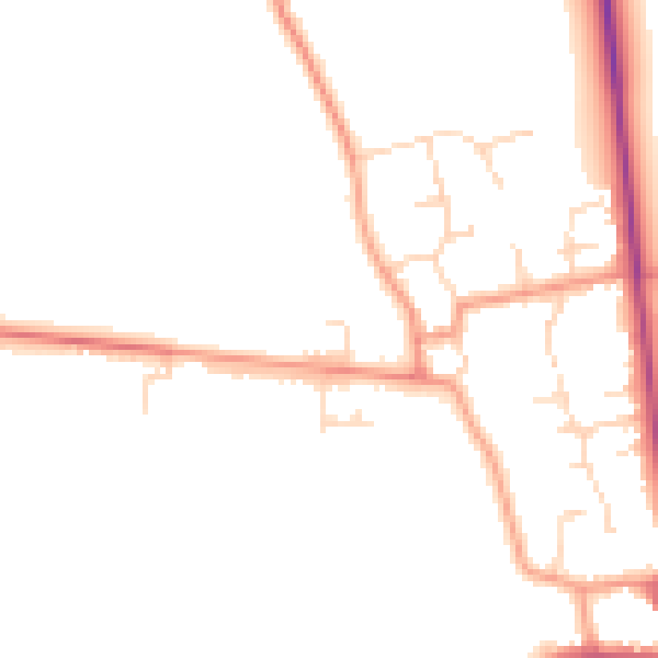 Daytime road noise heatmap for DN36 5JY