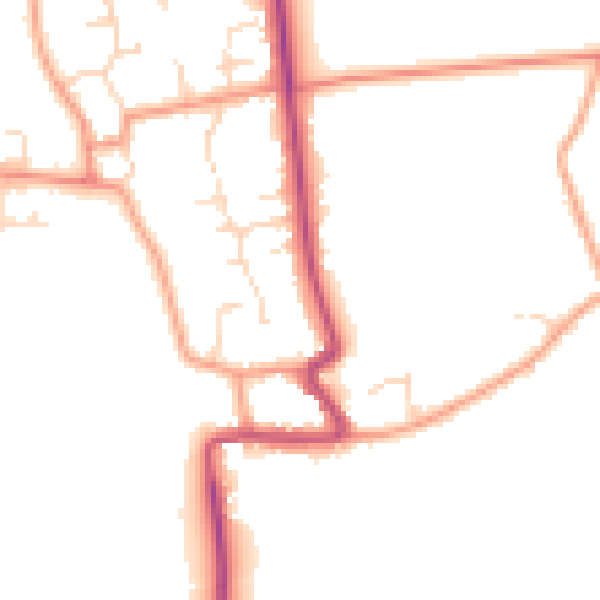 Daytime road noise heatmap for DN36 5NL