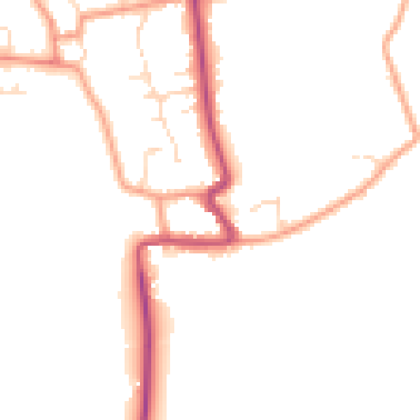 Daytime road noise heatmap for DN36 5NN