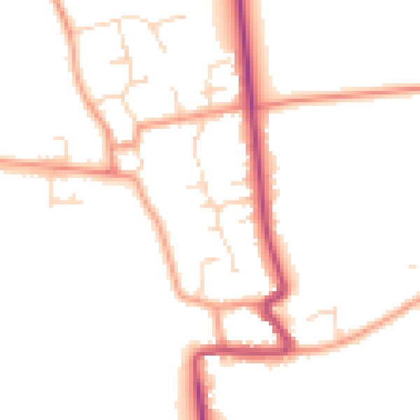 Daytime road noise heatmap for DN36 5PG