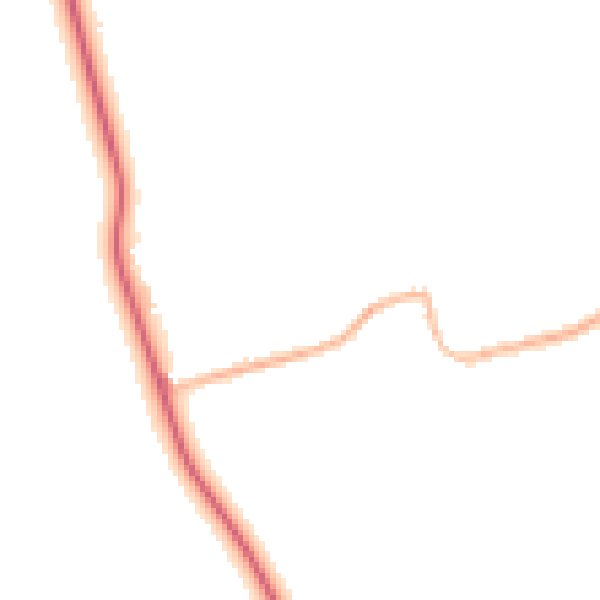 Night-time road noise heatmap for DN36 5PQ