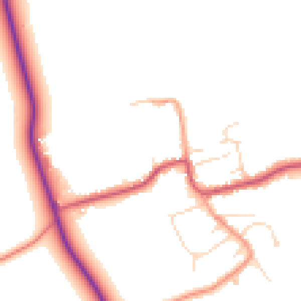 Daytime road noise heatmap for DN36 5PY