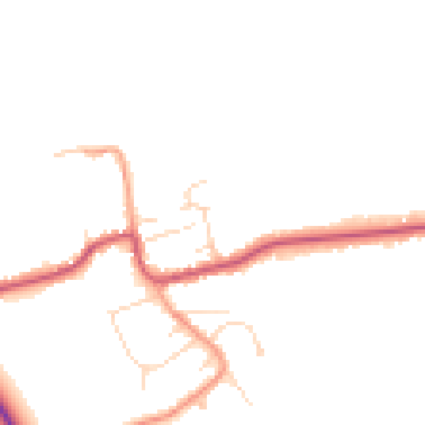 Daytime road noise heatmap for DN36 5QH