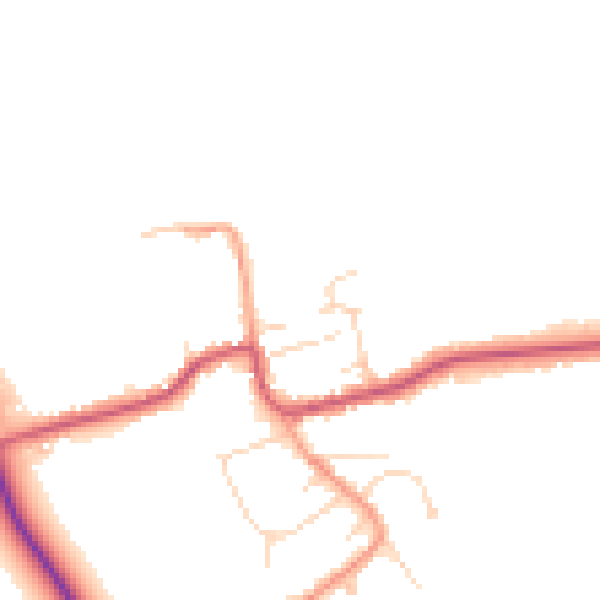 Daytime road noise heatmap for DN36 5QJ