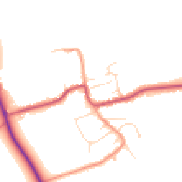 Daytime road noise heatmap for DN36 5QL