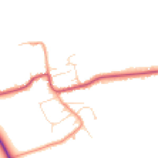 Daytime road noise heatmap for DN36 5QR