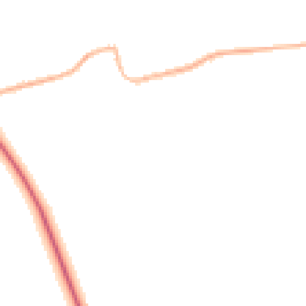 Night-time road noise heatmap for DN36 5RF