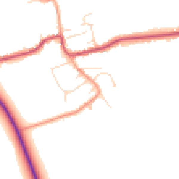 Daytime road noise heatmap for DN36 5RH