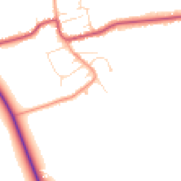 Daytime road noise heatmap for DN36 5RL