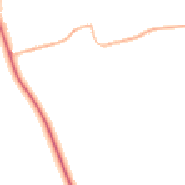Night-time road noise heatmap for DN36 5RY