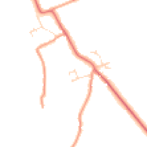 Daytime road noise heatmap for DN36 5SA