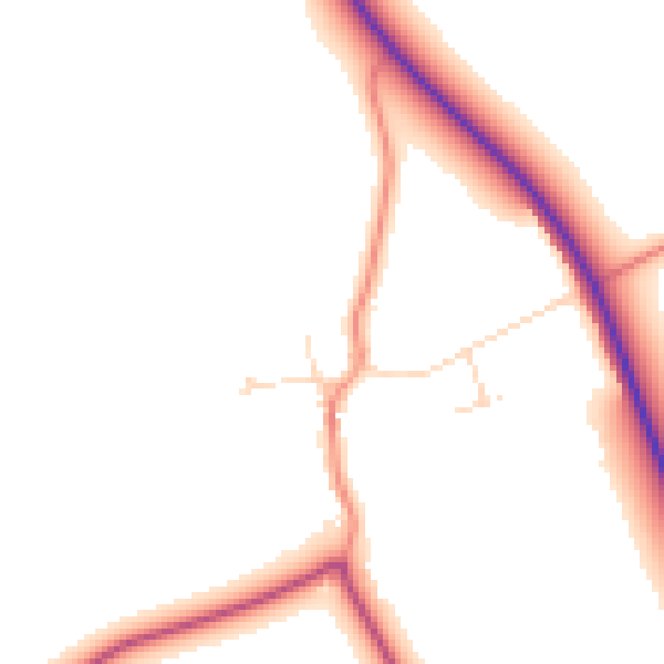 Daytime road noise heatmap for DN36 5SF