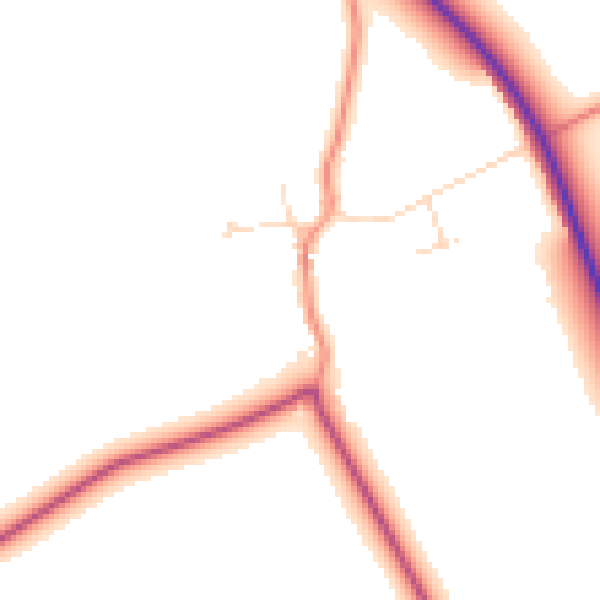 Daytime road noise heatmap for DN36 5SG