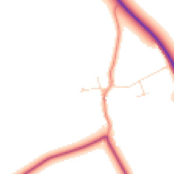 Daytime road noise heatmap for DN36 5SJ