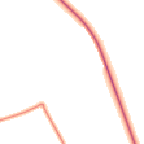 Night-time road noise heatmap for DN36 5SN